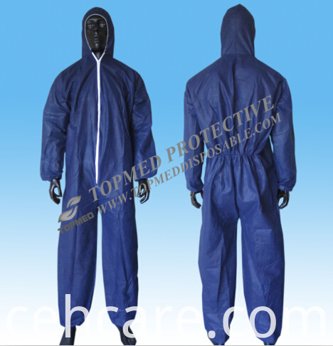 Disposable PP Coverall with Hood Topmed Brand